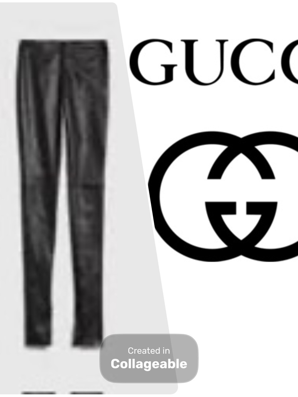 ‼️WOW‼️GUCCI Black 🖤Leather STRETCH Skinny Pants